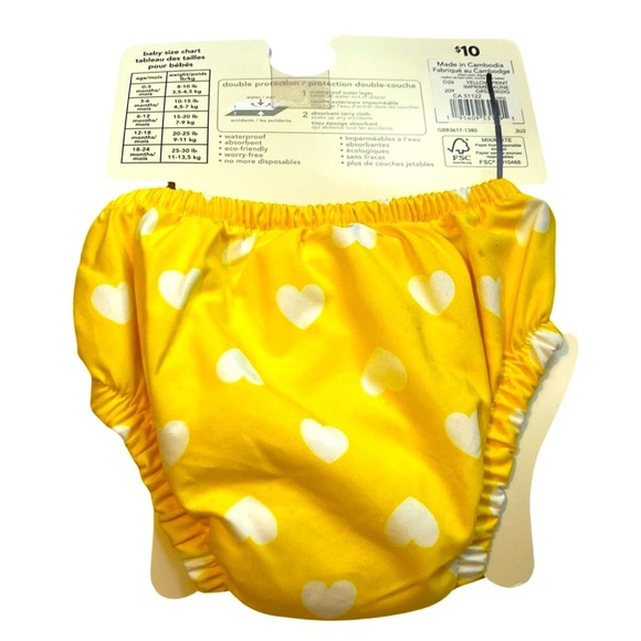 ⭐️3/$10⭐️NWT George Yellow Reusable Swim Diaper⭐️ - Picture 2 of 3